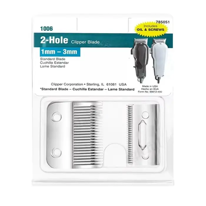 Lame de tondeuse à cheveux professionnelle à 2 trous, compatible avec Wahl Senior, Super Taper, Icon