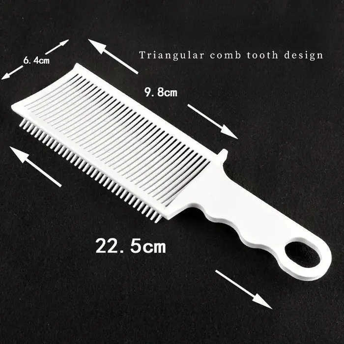 Peigne de coupe de cheveux à dessus plat pour hommes, peigne de décoloration, tondeuse de barbier, m