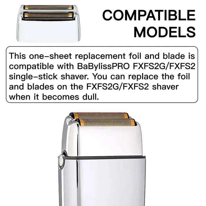 Tête de rechange en feuille Compatible avec le rasoir professionnel BaBylissPRO FXFS2