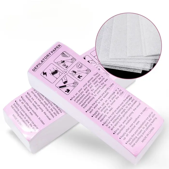 100 sacs 100 pièces/sac bandes de cire d'épilation jetables-papier