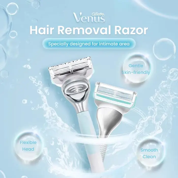 Gillette Venus rasoir de toilettage intime pour femmes cheveux publics et peau avec barre d'irritation brevetée épilation