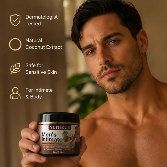 YUITIKUE Crème dépilatoire intime pour hommes 60g