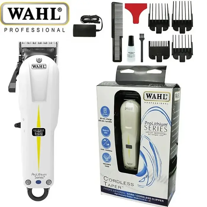 Tondeuse à cheveux professionnelle Wahl avec base de charge pour barbiers, série 5 étoiles, tondeuse