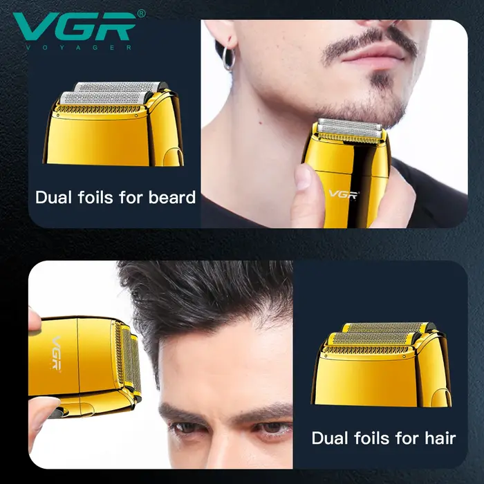 VGR tondeuse tondeuse à barbe pour hommes rasoir electrique homme rasoir homme Rasoir Professionnel Le rasoir Rasoir électrique Réciproque Machine à raser Portable Tondeuse à barbe Mini Rasoir pour ho