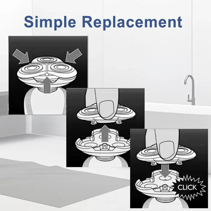 Tête de rechange RQ11 pour Philips SensoTouch 2D RQ1100(11XX) série 1150X 1160X 1170X 1180X