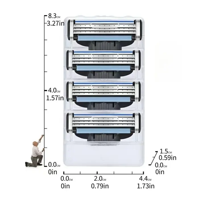 Recharges de rasoir à triple lame pour hommes