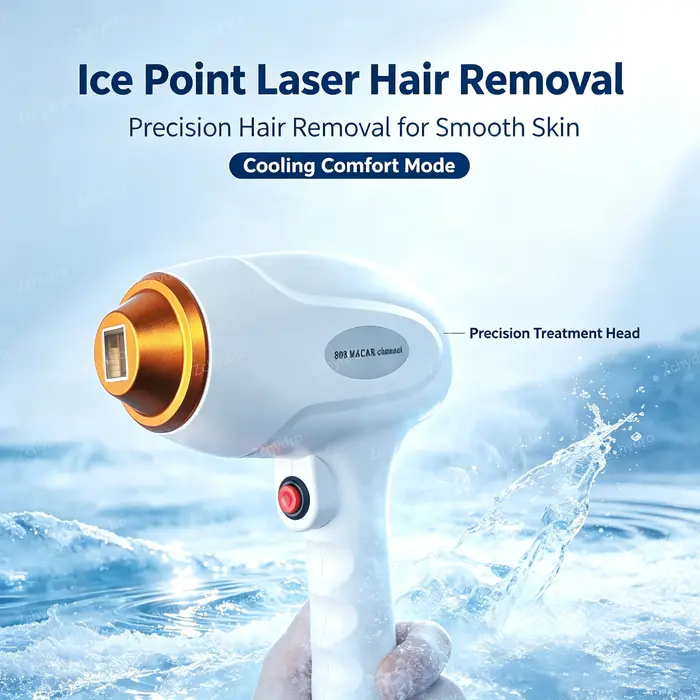 Équipement de beauté professionnel pour salon, épilateur laser à diodes 755 808 1064nm, refroidissement par glace, épilation indolore.