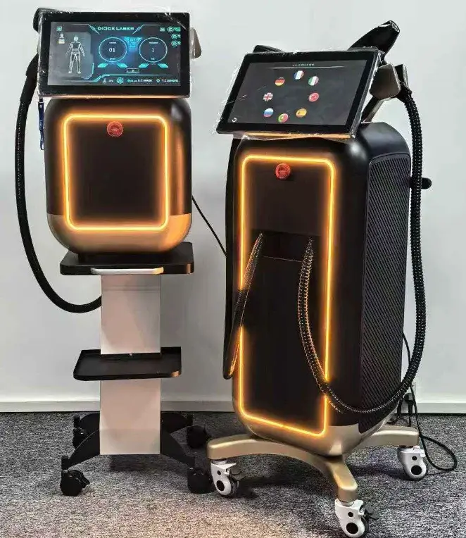 Machine d'épilation au laser à diode à 4 longueurs d'onde 808 nm pour peau claire