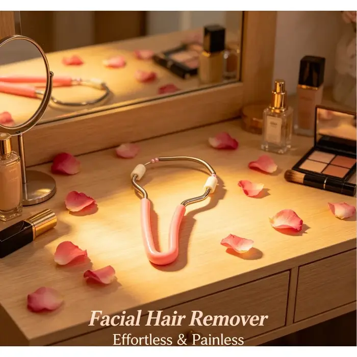 Épilateur facial portable à ressort (1/2 pièces) – Élimine les poils indésirables sur le dessus des lèvres, le menton, le visage ou le cou