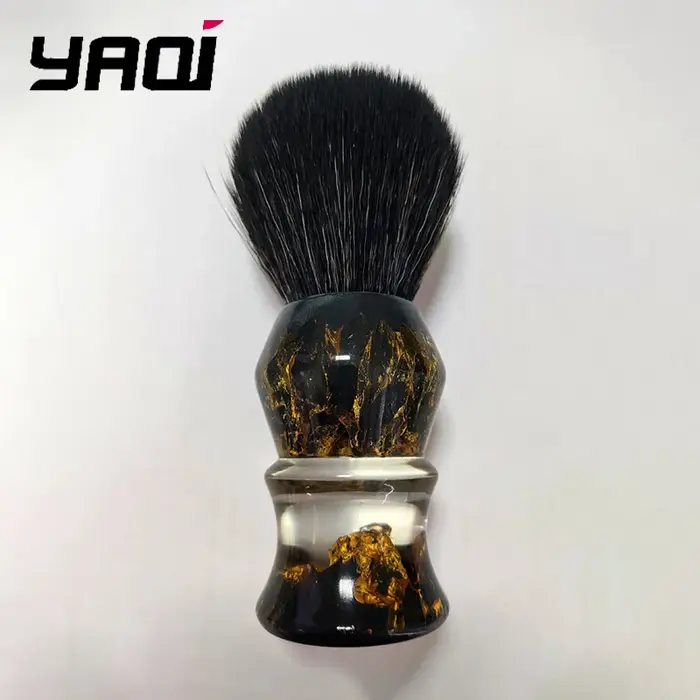 YAQI DEEP STONES 24mm cheveux synthétiques résine poignée hommes brosse de rasage humide fournir une expérience