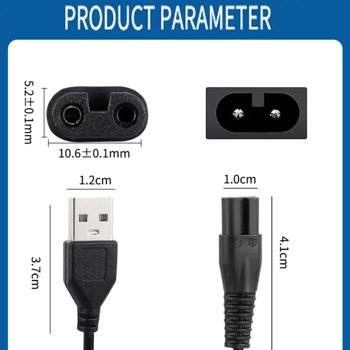 Câble de chargeur USB pour rasoir électrique