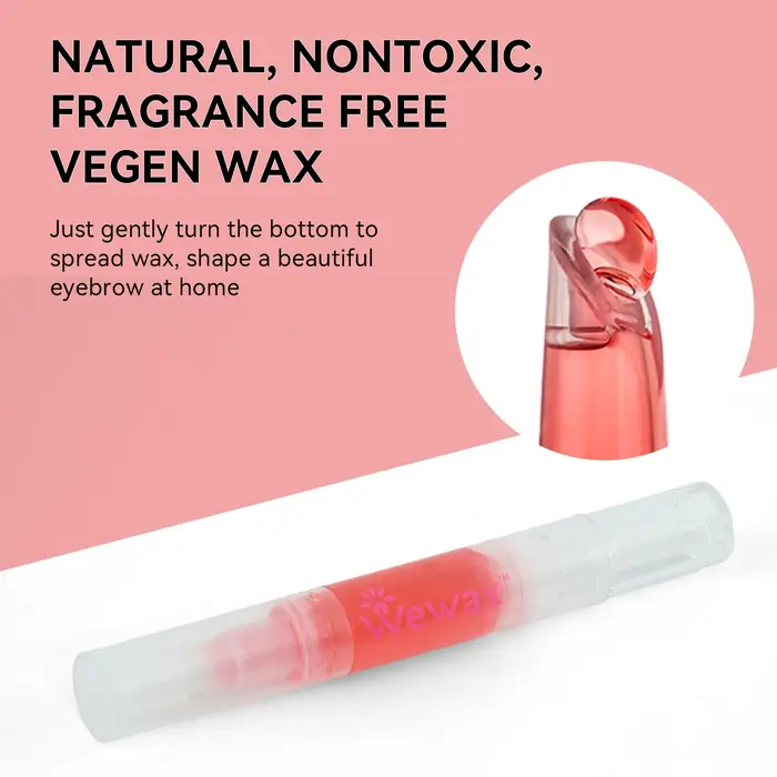 Kit de cire dépilatoire pour le visage WEWAX à la rose, formule hypoallergénique douce pour sourcils, lèvres, barbe, doigts, épilation partielle précise.
