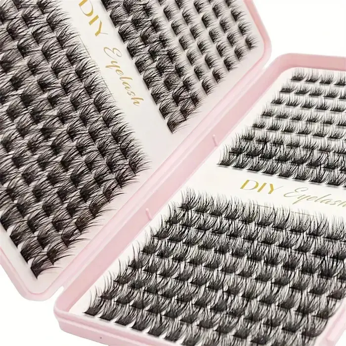 Kit d'extension de cils - Ensemble de cils individuels, courbure D, plusieurs longueurs, sans odeur,