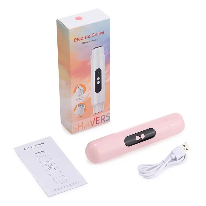 Rasoir électrique double tête 2-en-1 pour femme