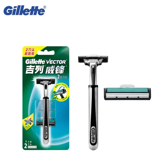 Ensemble de rasoir Gillette Vector 2 avec lames de rasage lames 2 couches rasoir Gillette pour homme