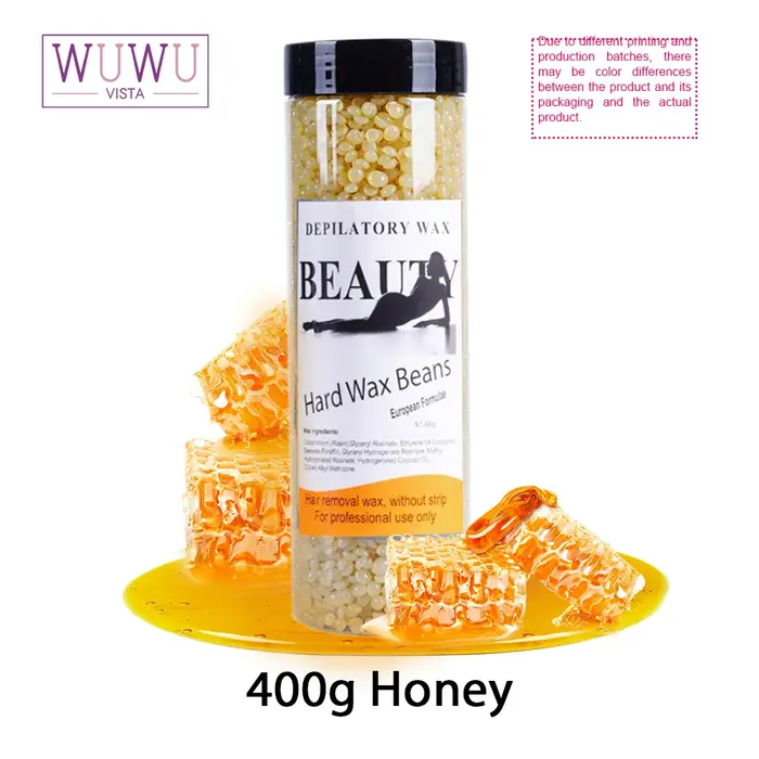 WUWUVISTA 400g/14.1oz haricots de cire dépilatoire Film chaud