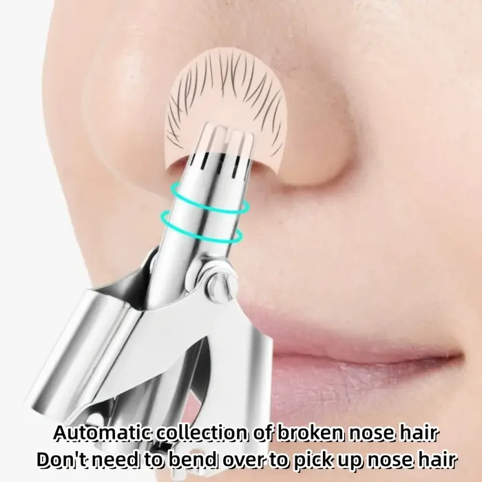 LISI tondeuse à poils de nez pour hommes rasoir manuel en acier inoxydable adapté au nez