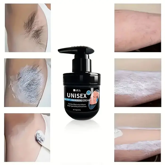 Vliife crème d'épilation pour hommes nourrissante indolore Non irritante inhibiteur de croissance lisse Portable Lotion