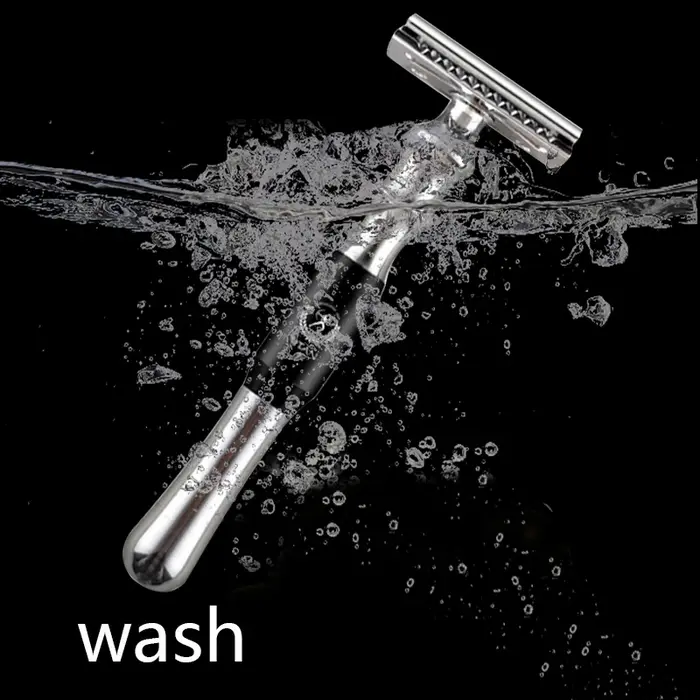 Rasoir de sécurité Titan pour hommes, manche en métal, lame remplaçable, machine pour le rasage, hau