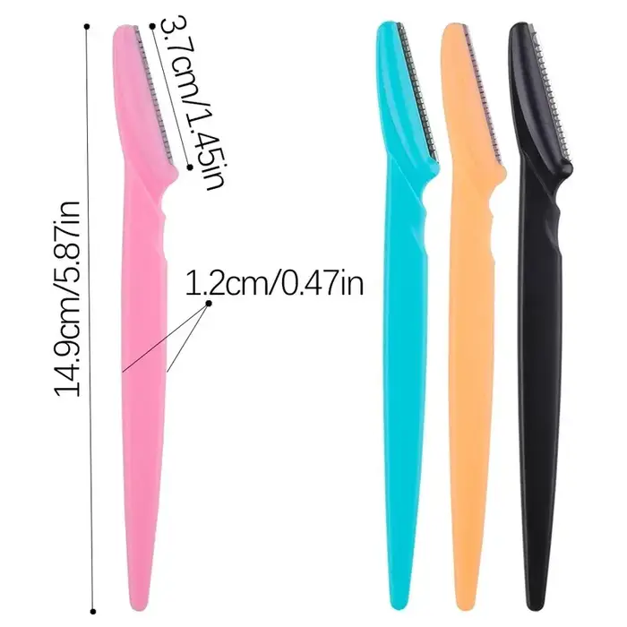 3/10 pièces épilation des sourcils coupe-épilation couteau de sécurité maquillage grattoir rasoir