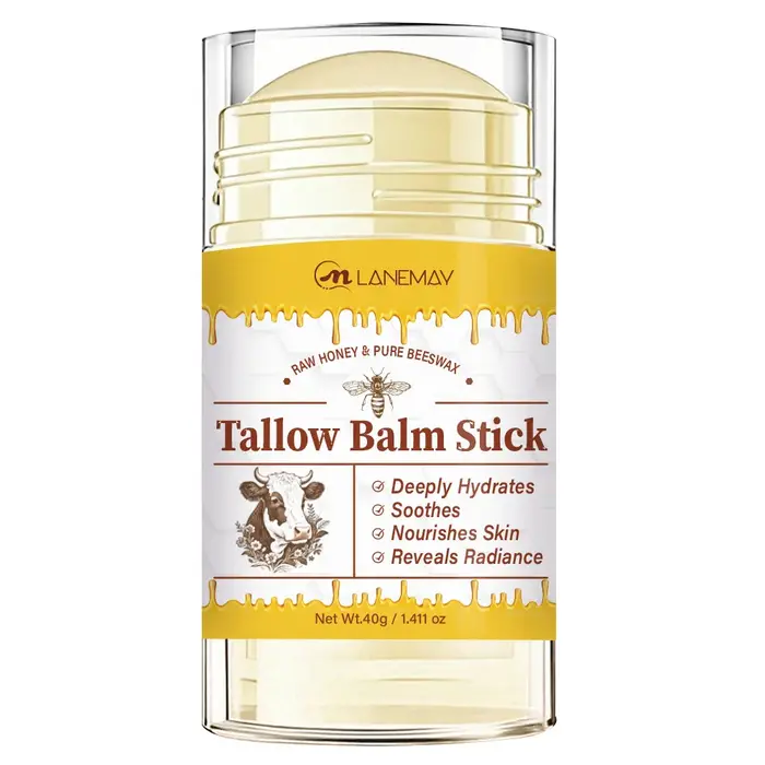 Baume multi-usage en stick au suif de bœuf nourri à l'herbe et au miel cru |   Hydrate en profondeur