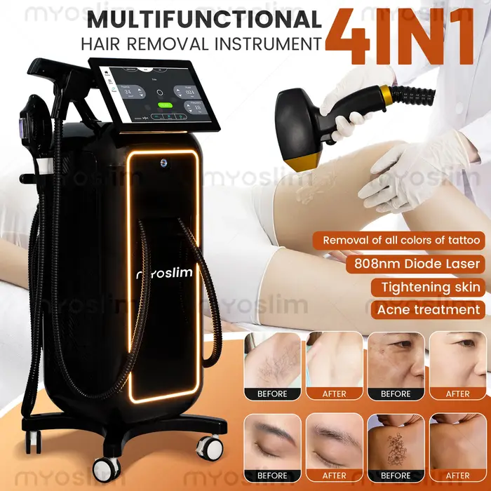 Appareil d'épilation définitive au laser diode 4-en-1 NEW soprano titanium 755nm 808nm 940nm 1064nm 4000w et machine IPL pour le retrait des tatouages
