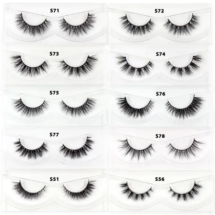 LEHUAMAO 30/60/100 paires de cils de vison sans boîte cils de vison 3D courts faux cils de vison nat
