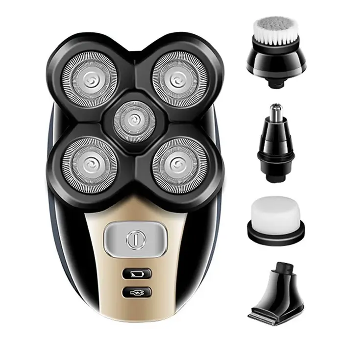 Rasoir étanche Portable 5 en 1 rasoir rotatif tondeuse à barbe tondeuse à cheveux pour hommes barbe 