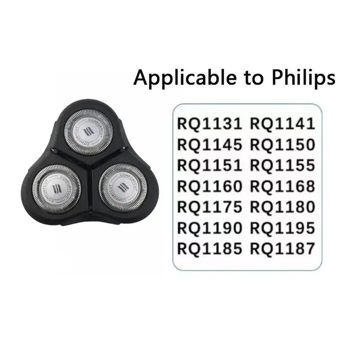 Têtes de rasoir de rechange pour rasoir électrique Philips série RQ11