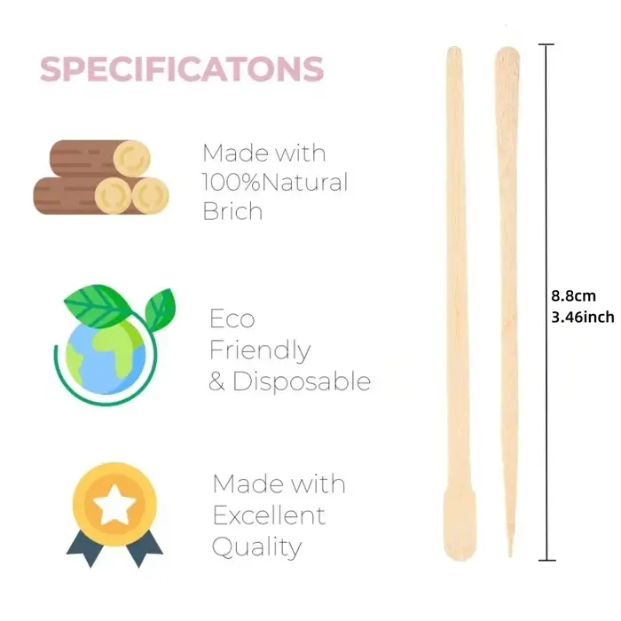 100 pièces femme en bois épilation bâton jetable