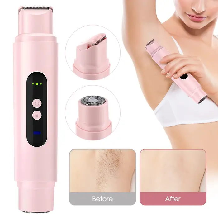 Rasoir électrique double tête 2-en-1 pour femme