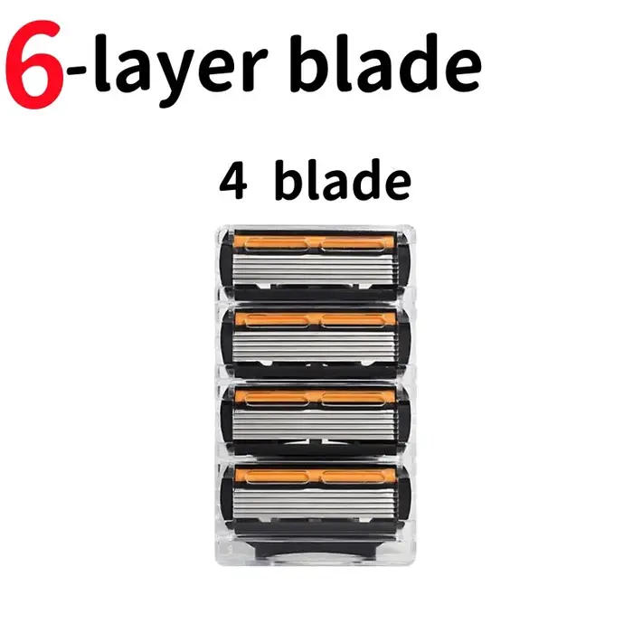 Lot de 4/8/12/24/48 rasoirs à 6 lames en acier inoxydable pour peaux sensibles, rasage confortable e