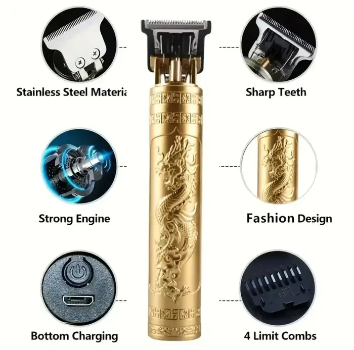 Nouveau rasoir hommes rétro coupe de cheveux T9 professionnel Machine de coupe de cheveux Rechargeab