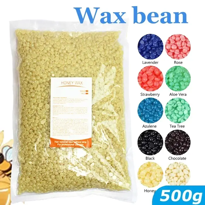 500g/200g/50g haricots de cire dure pour épilation corps perle brésilienne européenne pour chauffe-cire
