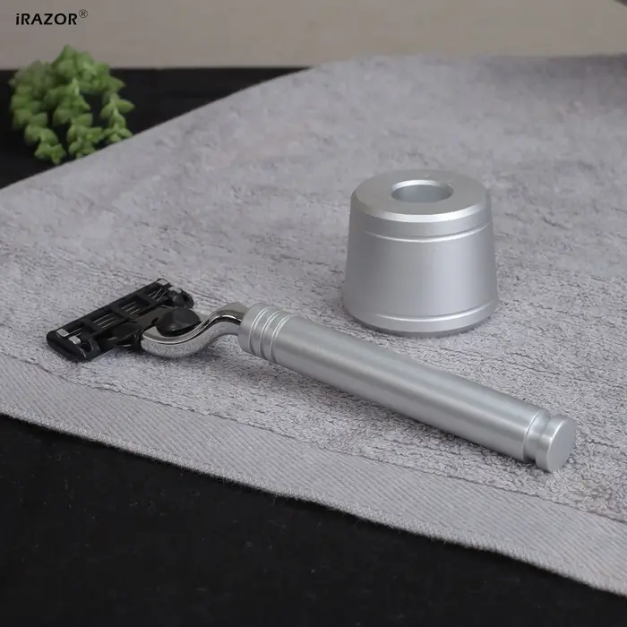 IRAZOR Classic Mach 3 Kit de rasoir 3 couches avec support-barbier