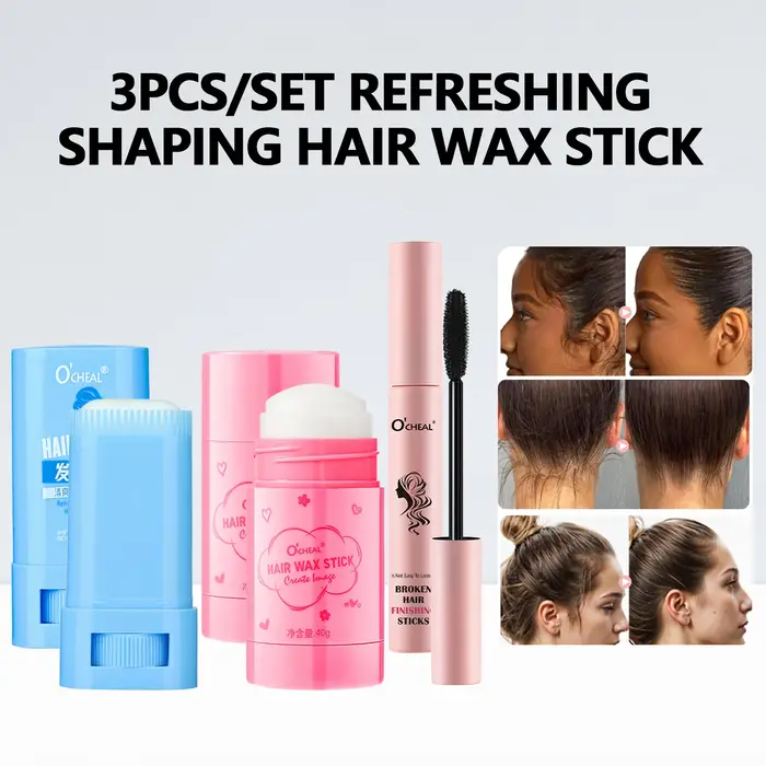 Ocheal cheveux rafraîchissant façonnage cheveux cire cheveux Anti-frits cheveux propres cheveux cassés artefact finition Fix Stick cire Anti-frisottis crème
