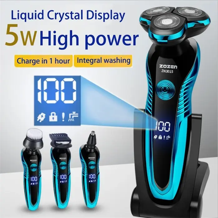 ZOZEN rasoir électrique rasoir électrique lavable Rechargeable corps tondeuse à cheveux Machine à ra