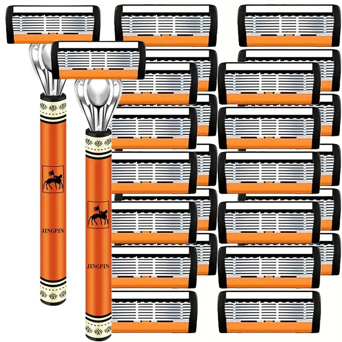 Lame de rasoir à 6 couches en acier inoxydable pour homme