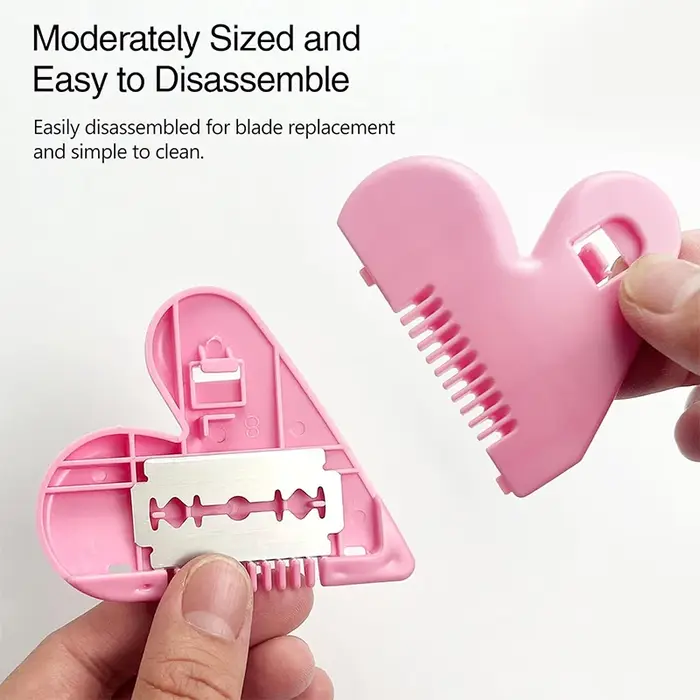 Nouvelle tondeuse à poils pubiens rose portable pour femmes - Outil de façonnage discret et privé avec lame à peigne