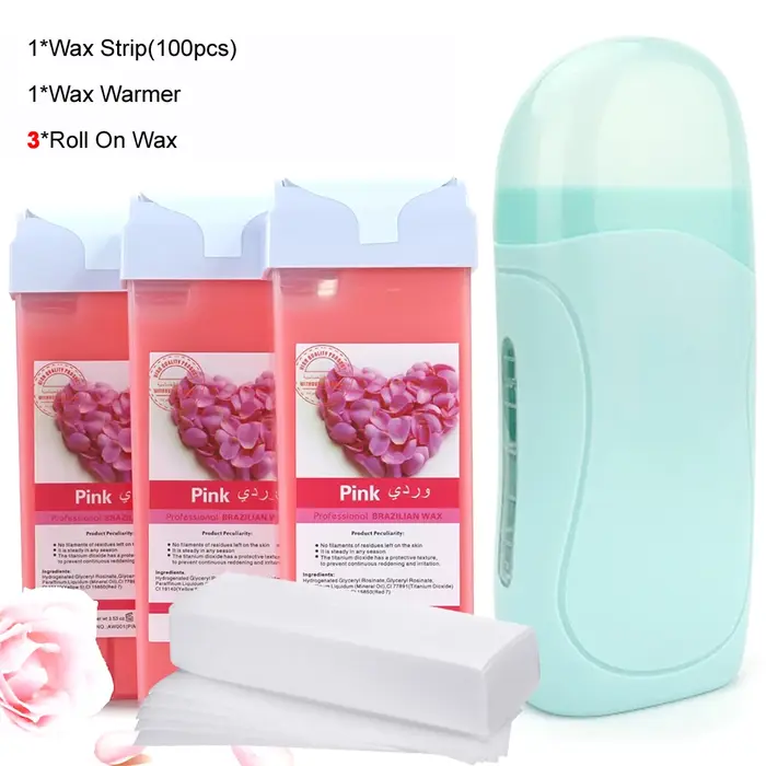 Kit de cire épilatoire-cire de bikini indolore à la rose