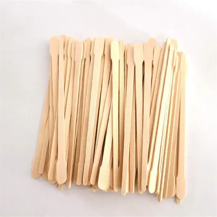 100 pièces jetable en bois cire bâton