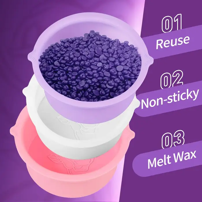 Bols en Silicone chauffe-cire résistant à la chaleur épilation cire remplacement Pot