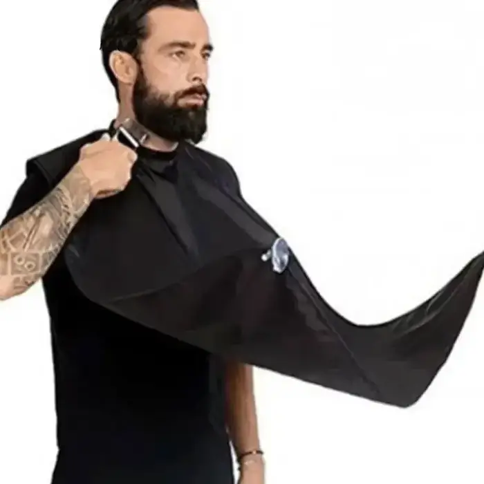 Tablier de rasage pour hommes-Bavoir de nettoyage pour coiffeurs et rasoirs-Cadeau parfait pour le toilettage et l'hygiène