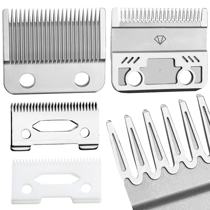 WAHFOX rainure dent conception Unique Pro 2 trous tondeuse à cheveux lames de remplacement ensemble