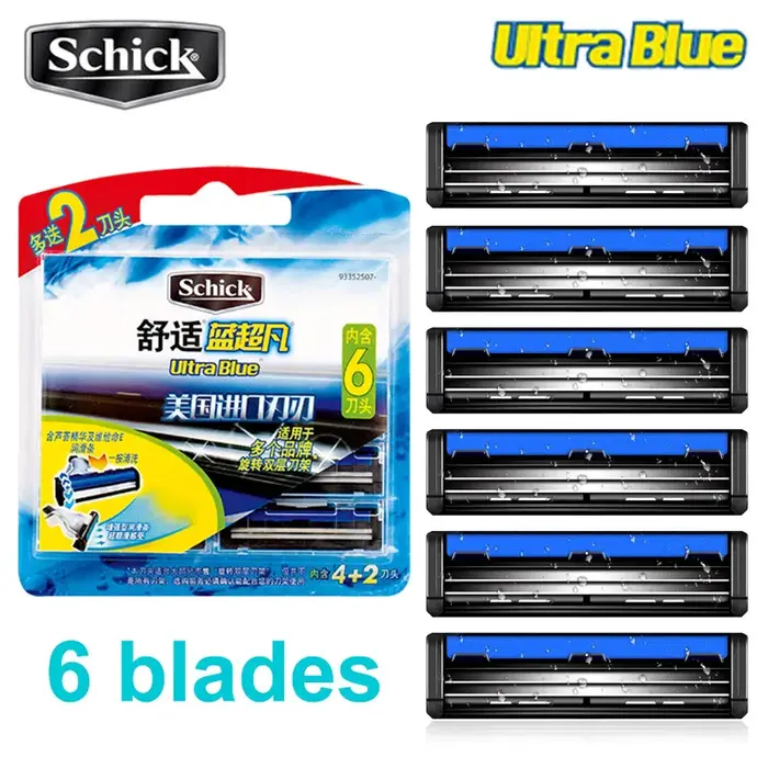 Schick-Rasoir Ultra Bleu pour Homme, Self-Books, Meilleur Rasoir à Barbe, Vitamine E, Original, Nouv