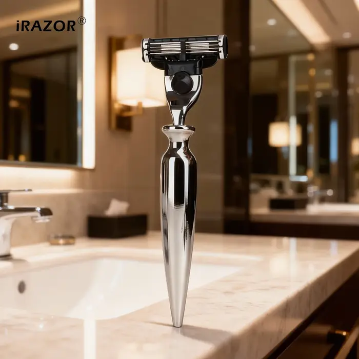 IRAZOR Mach 3 rasoir manuel pour hommes 3 couches lames rapide lisse outil d'épilation sûr pour barbier professionnel mari cadeau