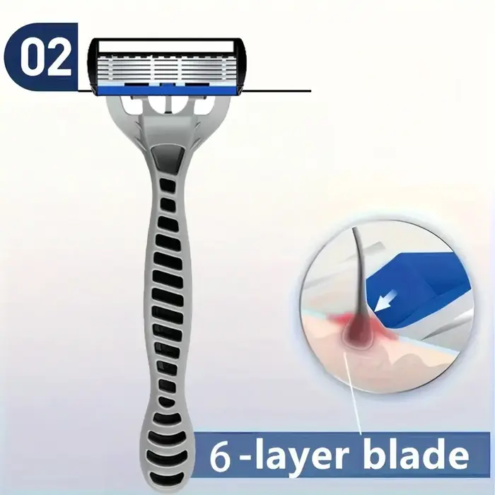 Rasoir multi-lames pratique pour hommes : toilettage sans effort des poils de la tête et du corps