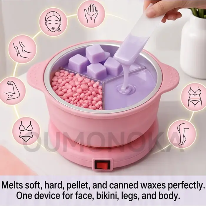 Kit de chauffe-cire pour épilation, appareil de fusion de cire à raser, thérapie à la paraffine pour les mains, pour salon et usage domestique