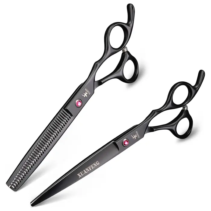 Ciseaux de coupe de coiffeur en acier 6cr13, ciseaux à effiler, ciseaux à cheveux pour animaux de co