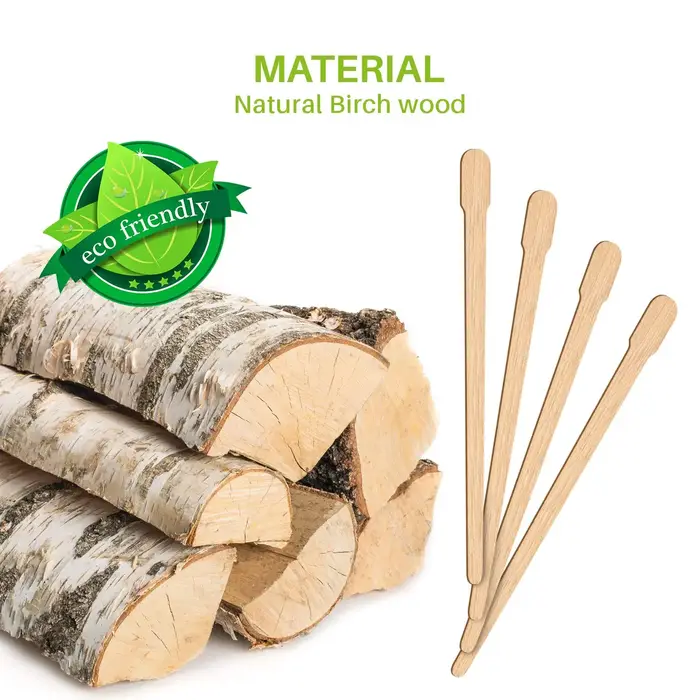 100 pièces bâtons de cire en bois sourcil lèvre nez petits